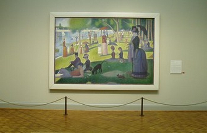 Картина Сёра в Художественном институте Чикаго.