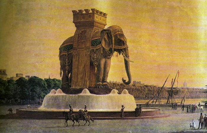  На месте Бастилии Наполеон построил памятник слону.