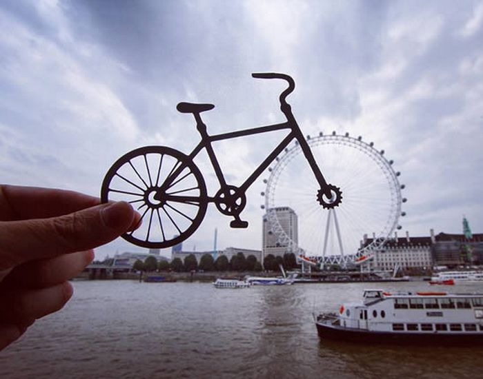 Велосипед с колесом London Eye.
