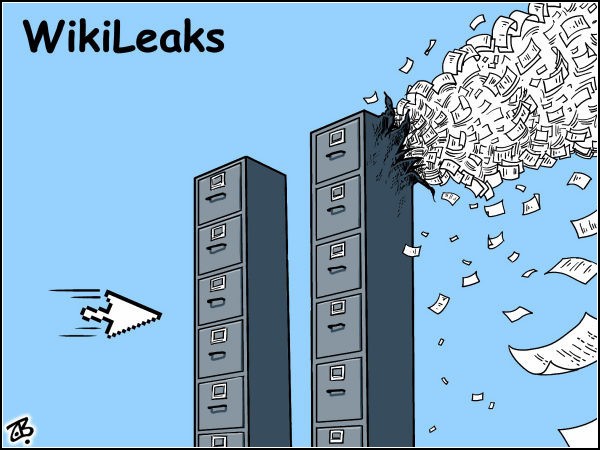 Документы WikiLeaks в карикатурах. Бумажный террор
