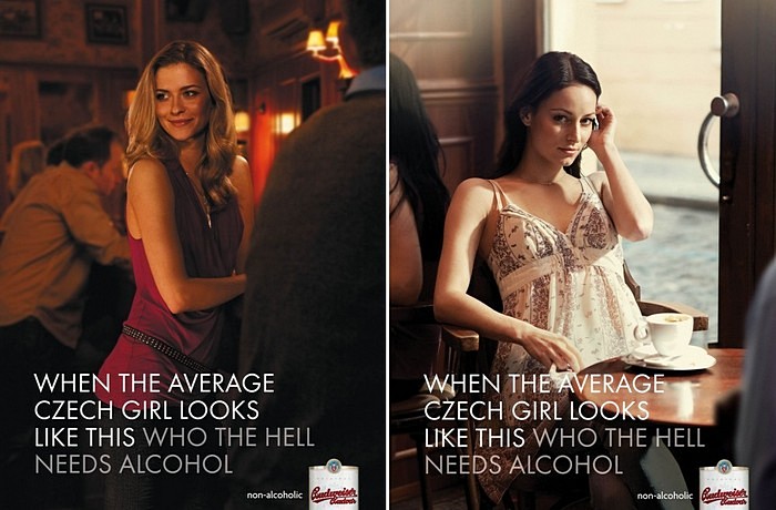Опьянение красотой: оригинальная реклама безалкогольного пива