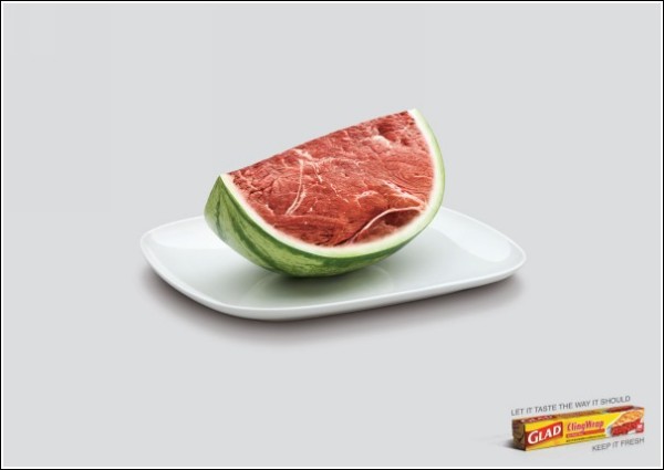 Гибриды мяса и арбуза не пройдут: интересная реклама пищевой пленки