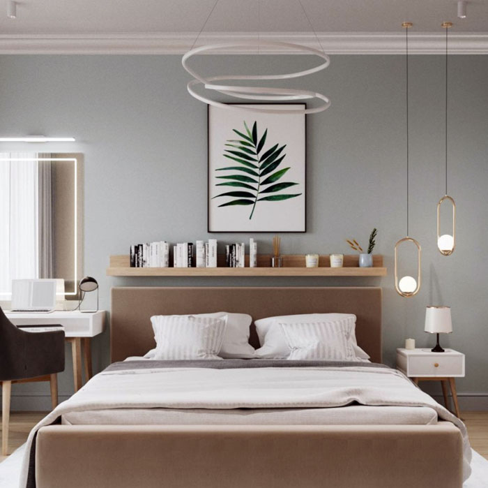 Оптимальный тематический выбор модульных картин для спальни – натюрморт, пейзаж, черно-белая фотография.