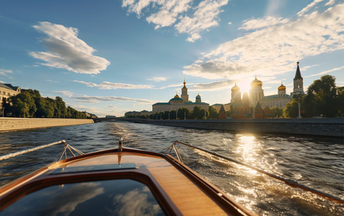 Прогулка на катере и другие водные развлечения гостей и жителей Москвы