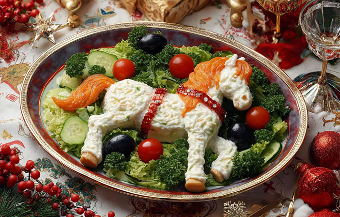 Какие блюда будут ставить на новогодний стол россияне в 2026 год Лошади