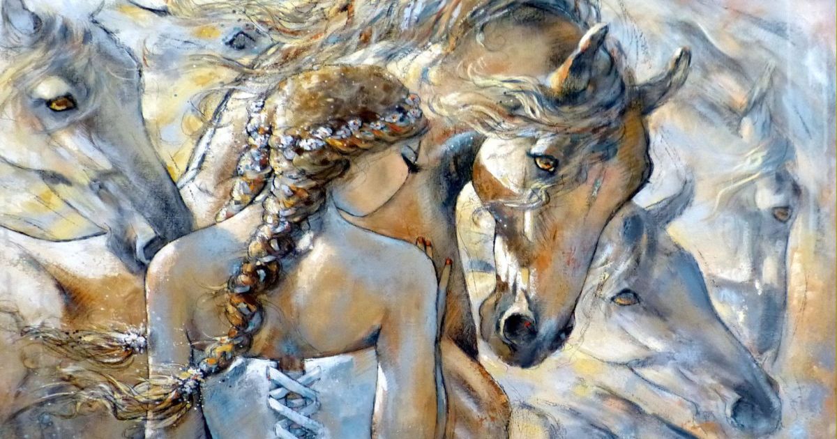 Передний картины. Кони картины художников. Лошади в картинах современных художников. Женщина и лошадь в живописи. Композиция с лошадью.