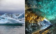 Как выглядят уникальные лазурные пещеры, которые появились на гигантском леднике в Исландии